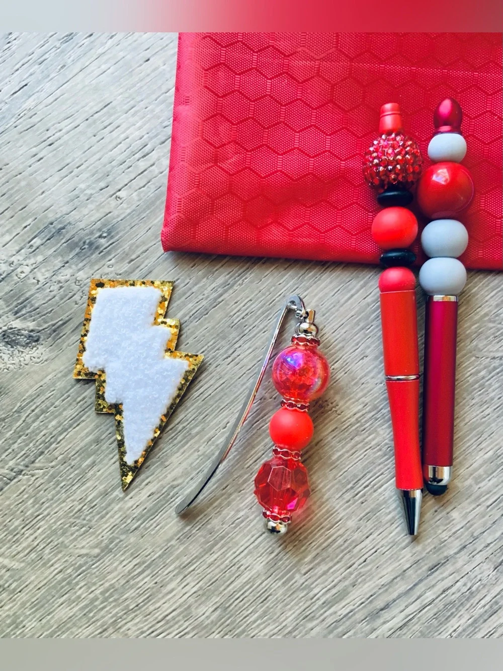 NEW📚 Homemade Crafted Beaded Pen & Notebooks Stationery Set OS
